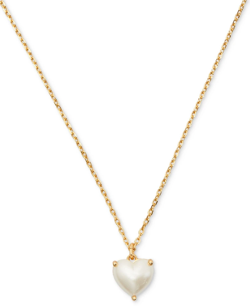 Kate Spade New York Gold-Tone Birthstone Heart Pendant Necklace, 16" + 3" extender