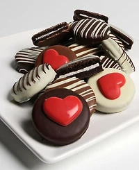 Chocolate Covered Company Valentine's Day Heart Classic Belgian Chocolate Oreo Cookies, 12 Piece