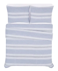 London Fog Stripe Flannel -Pc. Comforter Set
