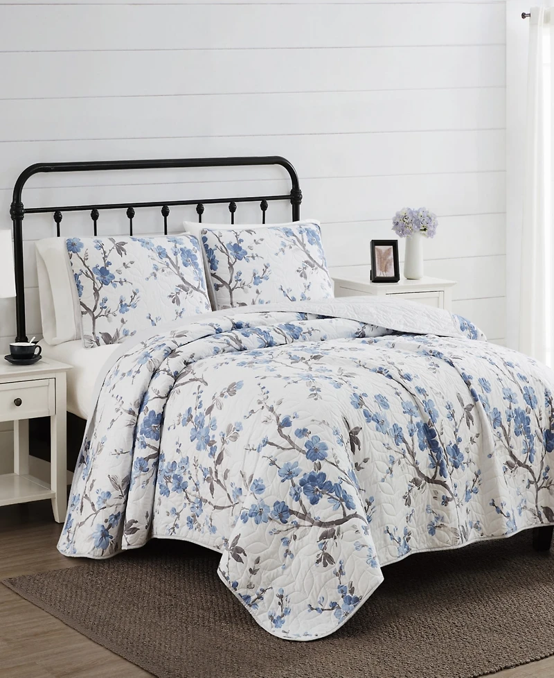 Cannon Kasumi Floral 2 Piece Quilt Set, Twin