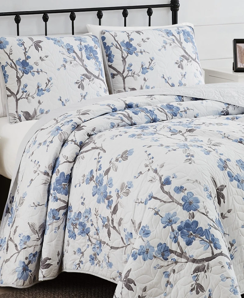 Cannon Kasumi Floral 3 Piece Quilt Set, King