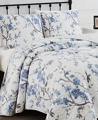 Cannon Kasumi Floral 3 Piece Quilt Set, King