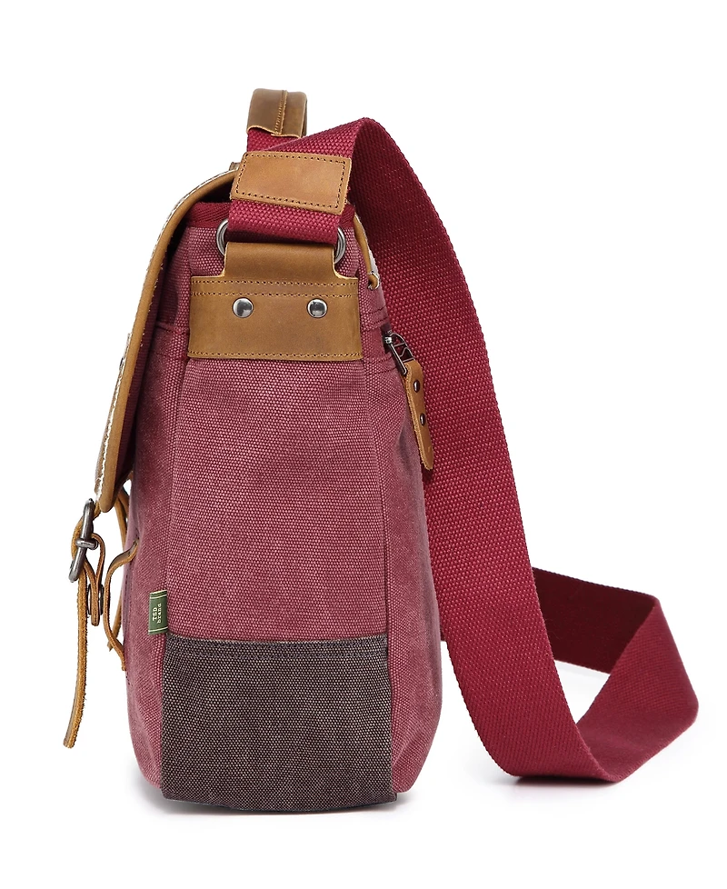 Tsd Brand Mountain Wood Canvas Messenger Bag