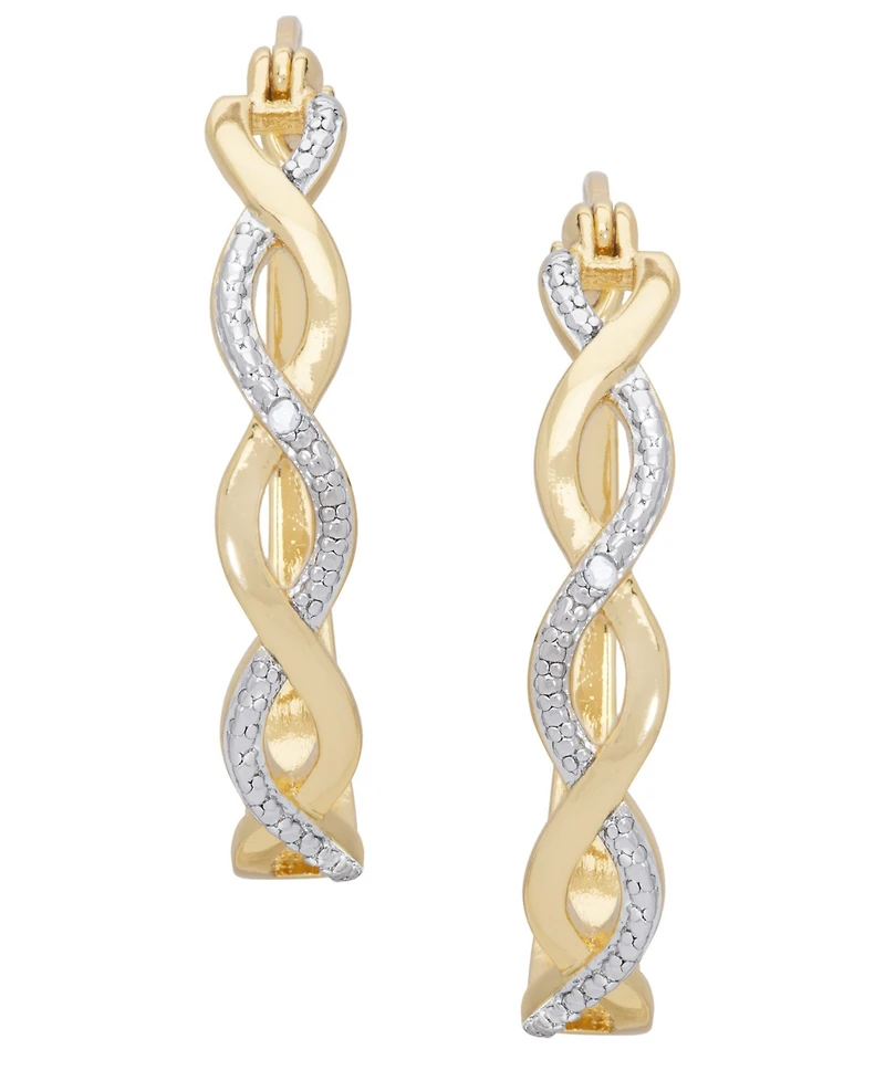 Diamond Accent Infinity Hoop Earrings