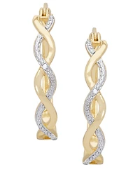 Diamond Accent Infinity Hoop Earrings