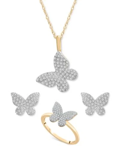 Wrapped Diamond Pave Butterfly Jewelry Collection Created For Macys
