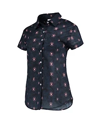 Women's Foco Navy Houston Astros Floral Button Up Shirt