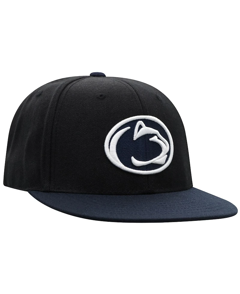 Men's Top of the World Black, Navy Penn State Nittany Lions Team Color Two-Tone Fitted Hat