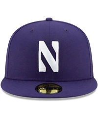 Men's New Era Purple Northwestern Wildcats Primary Team Logo Basic 59FIFTY Fitted Hat