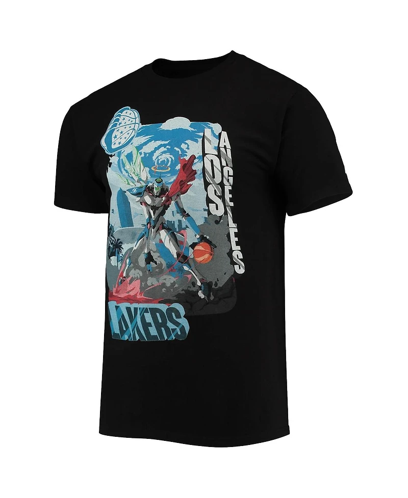 Men's Nba x McFlyy Black Los Angeles Lakers Identify Artist Series T-shirt