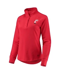 Women's Under Armour Red Cincinnati Bearcats Double Knit Raglan Quarter-Snap Jacket