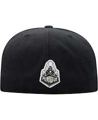 Men's Top of the World Black Purdue Boilermakers Team Color Fitted Hat