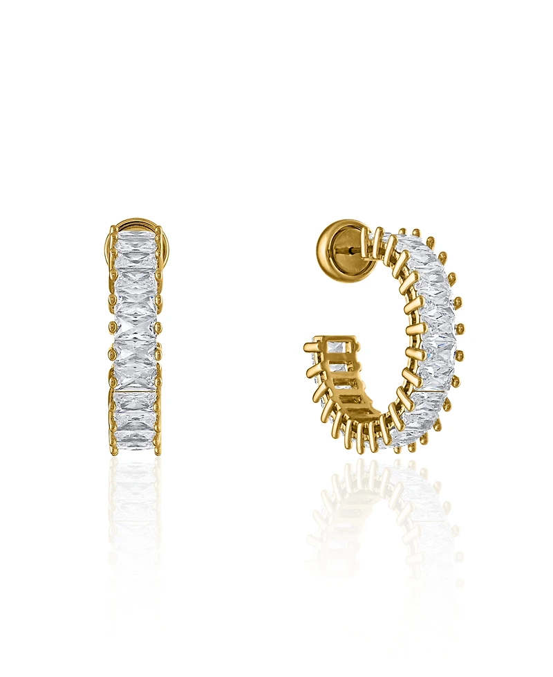 Oma The Label Women's Sadie 18K Gold-Tone Brass Hoop Earrings