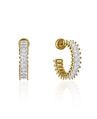 Oma The Label Women's Sadie 18K Gold-Tone Brass Hoop Earrings