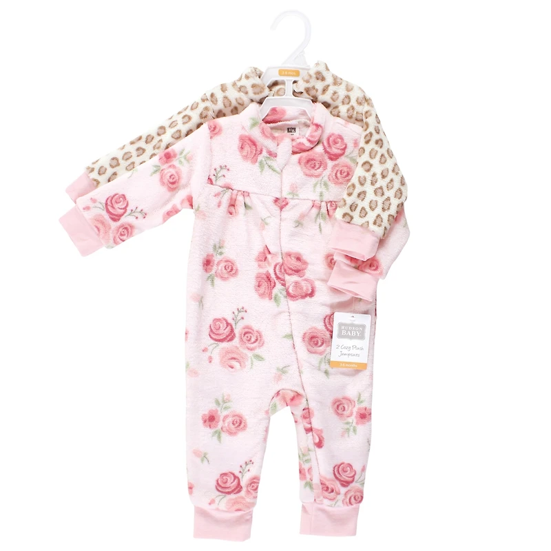 Hudson Baby Girls Plush Jumpsuits