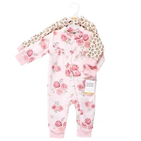 Hudson Baby Girls Plush Jumpsuits