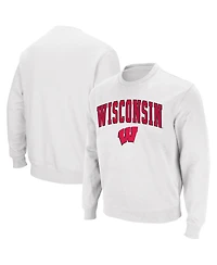 Colosseum Men's Wisconsin Badgers Arch & Logo Crew Neck Sweatshirt