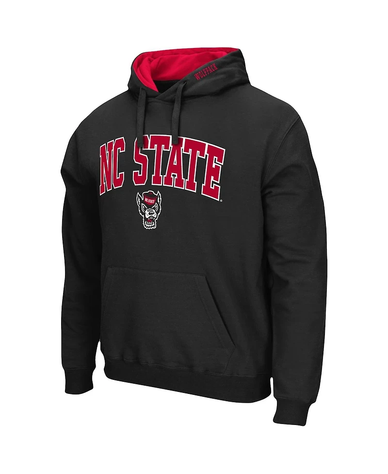 Men's Colosseum Nc State Wolfpack Arch & Logo 3.0 Pullover Hoodie