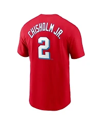 Men's Nike Jazz Chisholm Red Miami Marlins City Connect Name and Number T-shirt