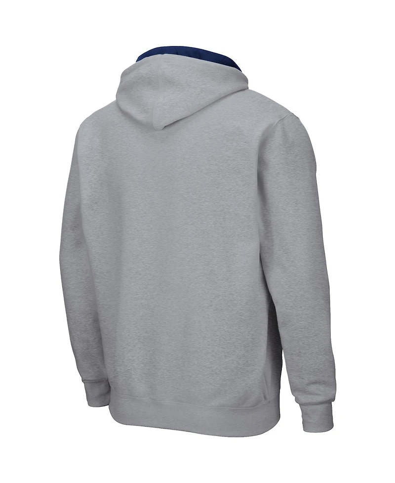 Men's Colosseum Heathered Gray Ole Miss Rebels Arch Logo 3.0 Full-Zip Hoodie