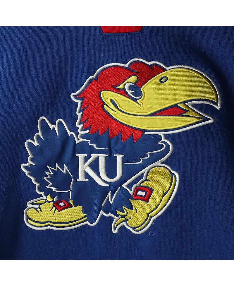 Men's Colosseum Royal Kansas Jayhawks 2.0 Lace-Up Pullover Hoodie
