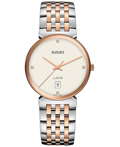 Rado Women's Swiss Florence Diamond (1/6 ct. t.w.) Two-Tone Stainless Steel Bracelet Watch 38mm