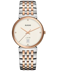 Rado Women's Swiss Florence Diamond (1/6 ct. t.w.) Two-Tone Stainless Steel Bracelet Watch 38mm