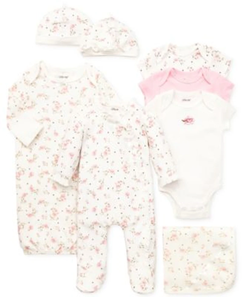 Little Me Baby Girls Vintage Rose Gift Bundle