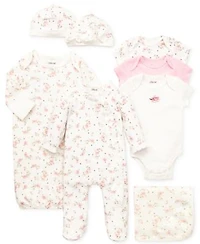 Little Me Baby Girls Vintage Rose Gift Bundle