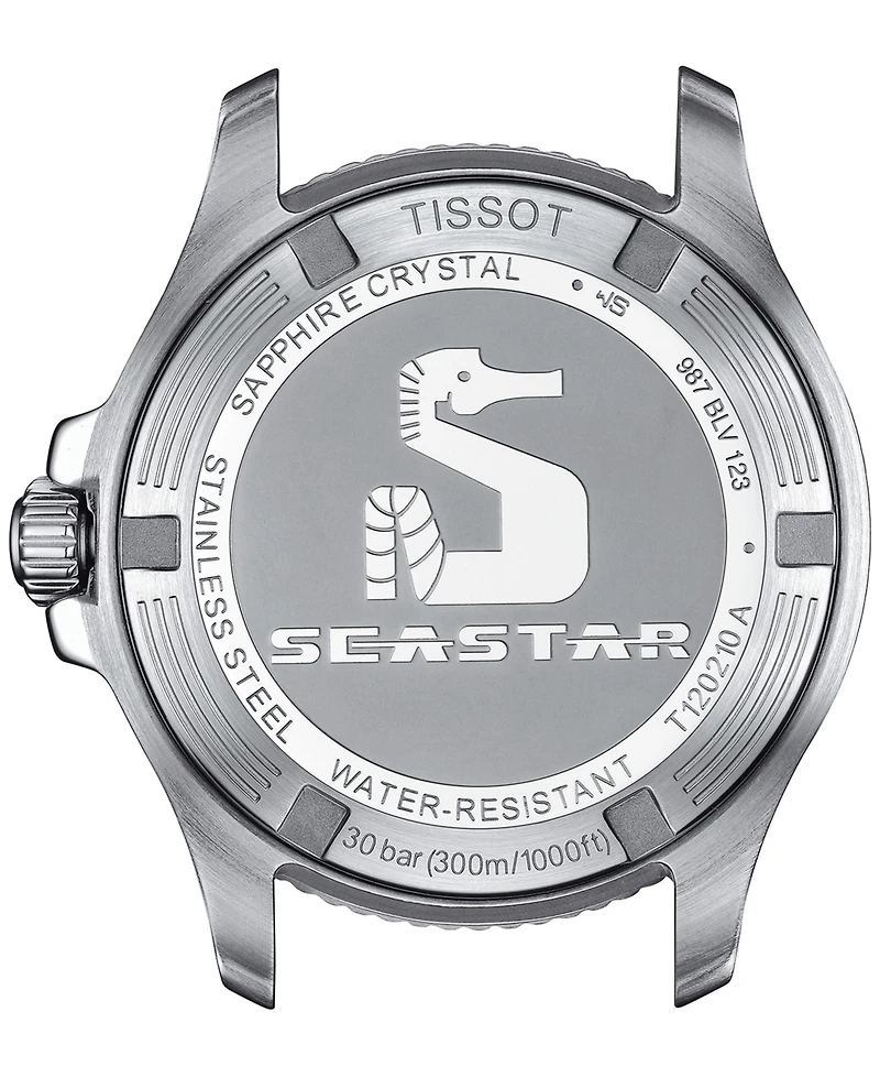 Tissot Unisex Seastar Silver-Tone Stainless Steel Bracelet Watch 36mm