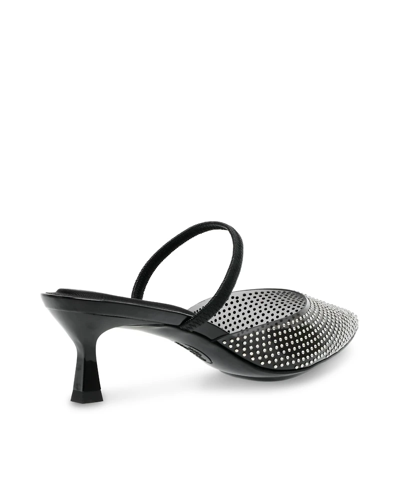 Anne Klein Women's Irie-c Crystal Embellished Kitten Heel Pumps