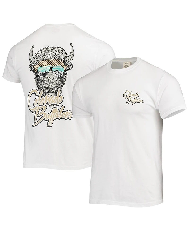 Men's White Colorado Buffaloes Mascot Bandana T-shirt