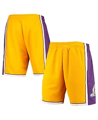 Men's Mitchell & Ness Gold Los Angeles Lakers 2009 Hardwood Classics 75th Anniversary Swingman Shorts