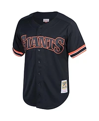 Men's Mitchell & Ness Will Clark Black San Francisco Giants Fashion Cooperstown Collection Mesh Batting Practice Jersey