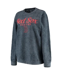 Women's G-iii 4Her by Carl Banks Navy Boston Red Sox Comfy Cord Pullover Sweatshirt