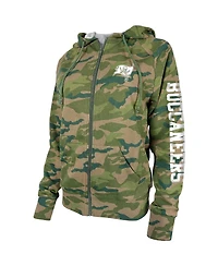 Women's New Era Camo Tampa Bay Buccaneers Raglan Full-Zip Hoodie