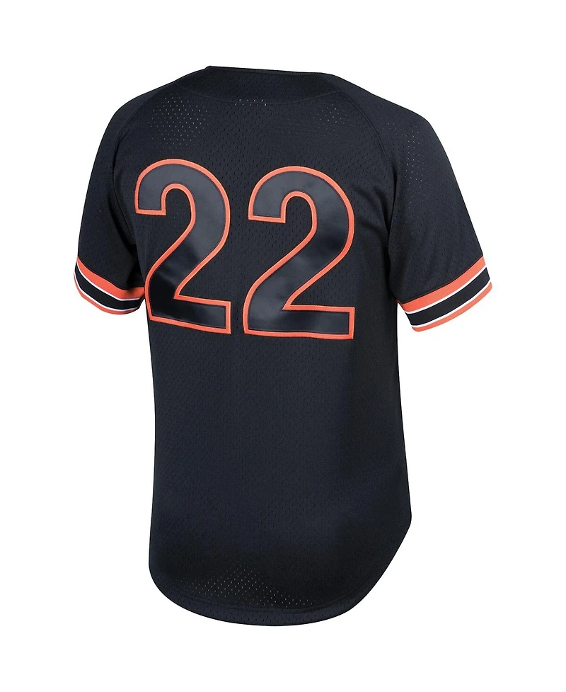Men's Mitchell & Ness Will Clark Black San Francisco Giants Fashion Cooperstown Collection Mesh Batting Practice Jersey
