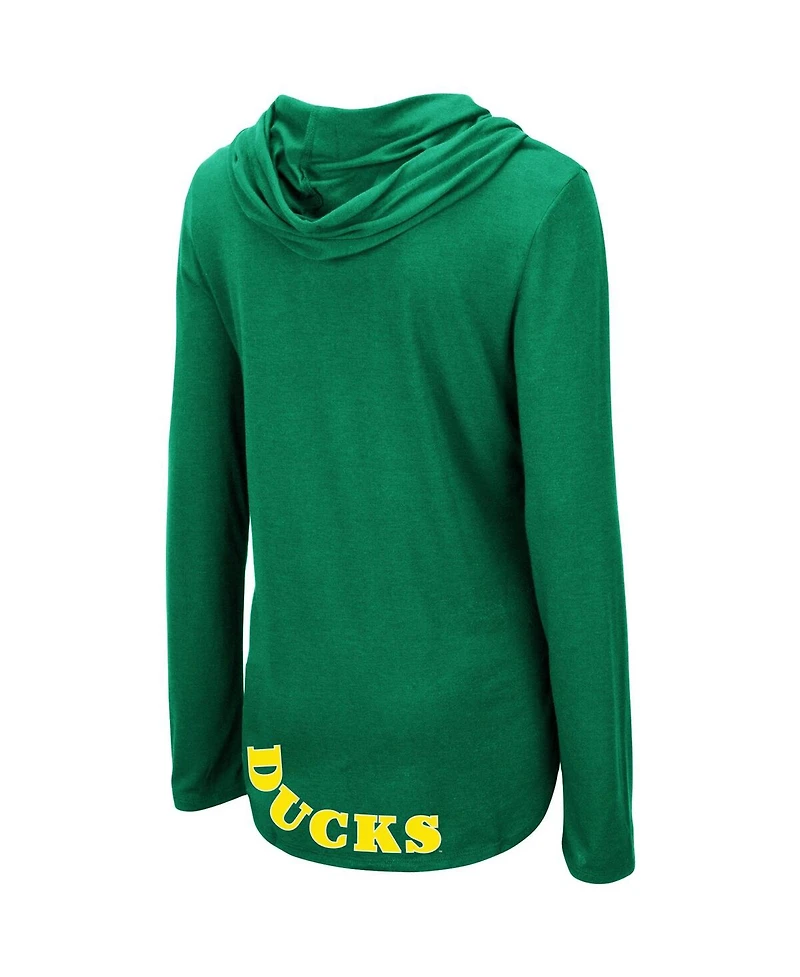 Women's Colosseum Green Oregon Ducks My Lover Hoodie Long Sleeve T-shirt
