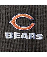 Men's Dunbrooke Heathered Gray Chicago Bears Logo Maverick Thermal Henley Long Sleeve T-shirt