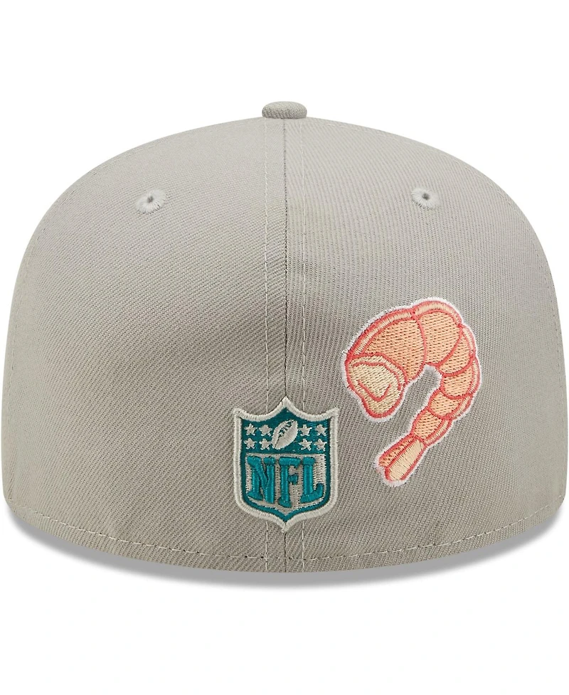 Men's New Era Gray Jacksonville Jaguars City Describe 59Fifty Fitted Hat