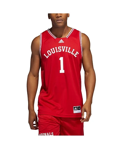 Adidas Men's #1 Louisville Cardinals Reverse Retro Jersey