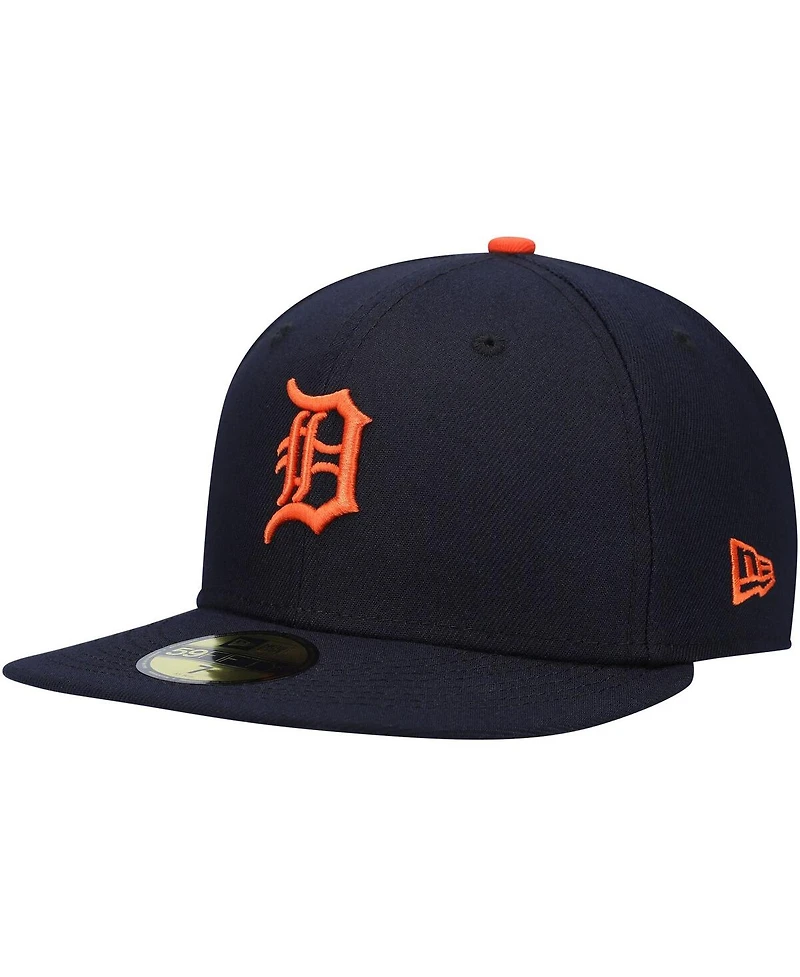 Men's New Era Navy Detroit Tigers Authentic Collection On-Field Road 59FIFTY Fitted Hat