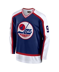 Men's Fanatics Bobby Hull Navy Winnipeg Jets Breakaway Retired Player Jersey