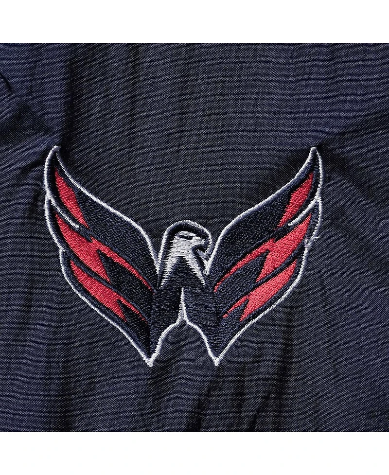 Big Girls Navy Washington Capitals Fan Gear Sherpa Full-Zip Jacket