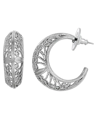 2028 Women's Filigree Hoop Earrings