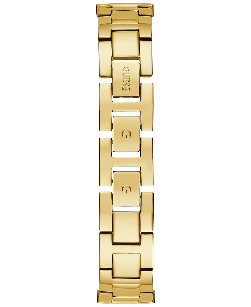 Guess Women's Crystal Beaded Gold-Tone Stainless Steel Bracelet Watch 30mm