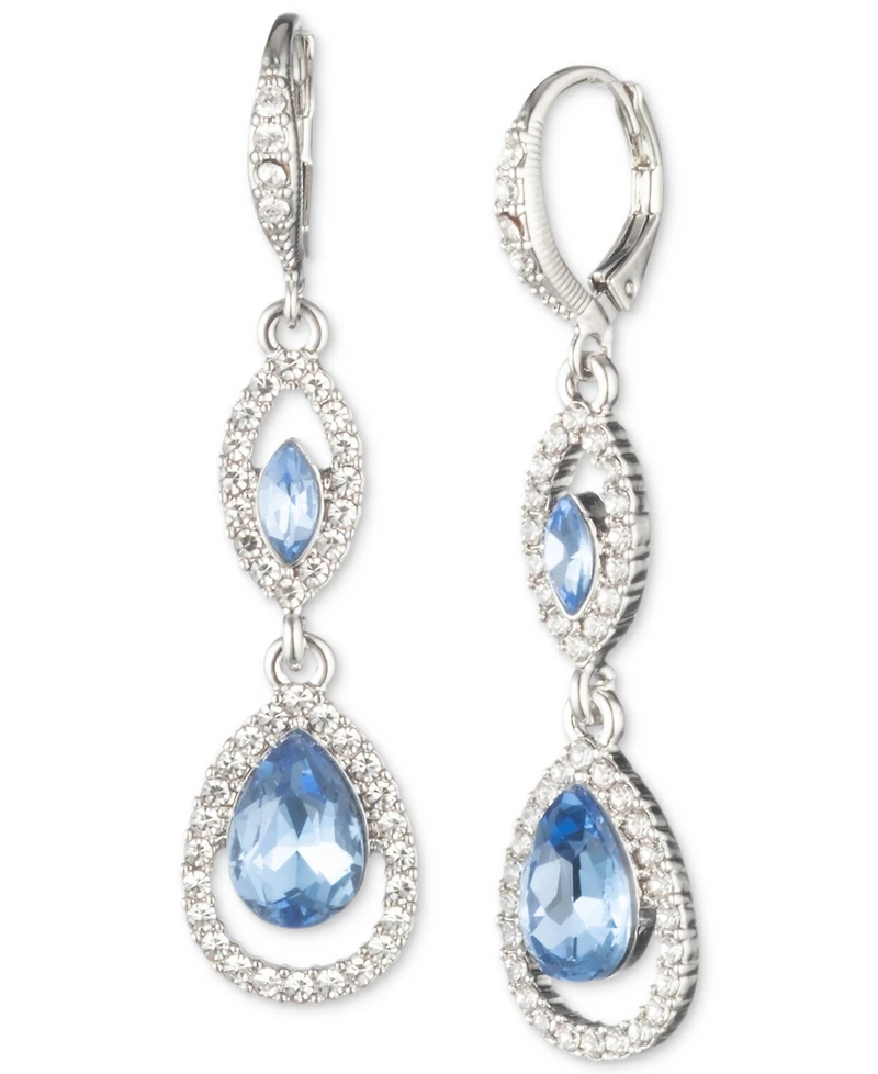 Givenchy Pave Crystal Orb Double Drop Earrings