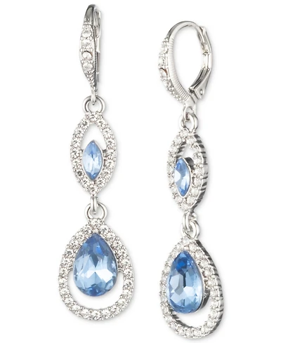 Givenchy Pave Crystal Orb Double Drop Earrings