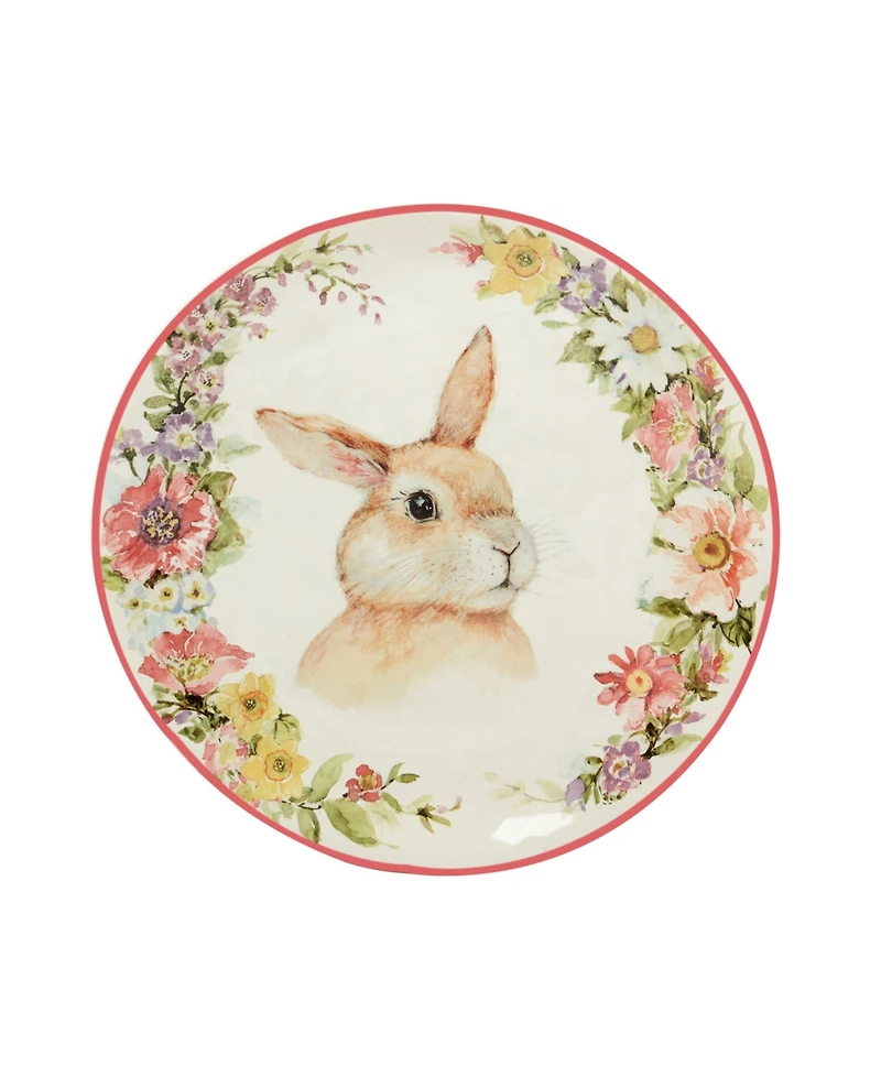 Certified International Easter Garden 8.5" Assorted Dessert Plates, Set of 4