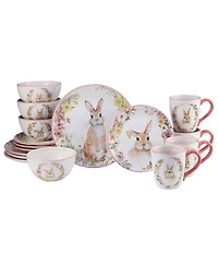 Certified International Easter Garden Dinnerware Set, 16 Pieces